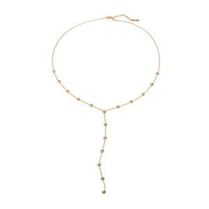 Elegant 18 K Gold  Plated Stainless Steel  zirconia Necklace
